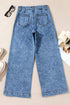 Patch Pocket Straight Leg Loose Fit Jeans